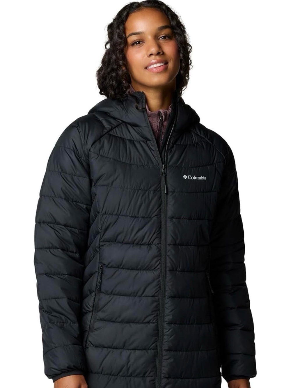 Columbia Black Quilted Hooded Puffer Jacket